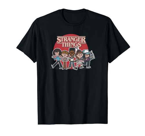 Stranger Things 4 Group Shot Comic Line Up Camiseta