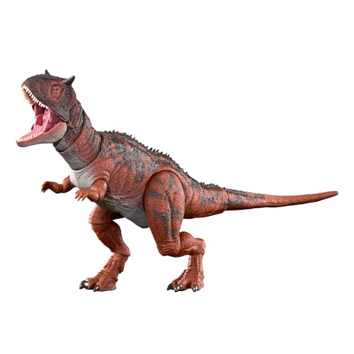 Jurassic World Carnotaurus Colección Hammond Figura de acción Dinosaurio Coleccionable articulado, Juguete +8 años (Mattel HTK44)