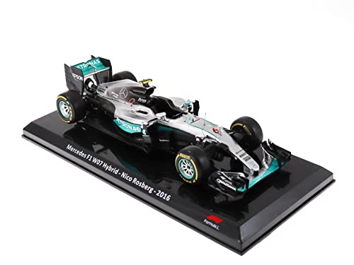 - Coche de Formula 1 Escala 1/24 Compatible con Mercedes F1 W07 Hybrid - Nico Rosberg - 2016 - OR029