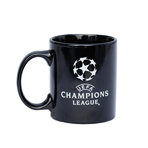 UEFA Champions League - Taza de café de color negro.