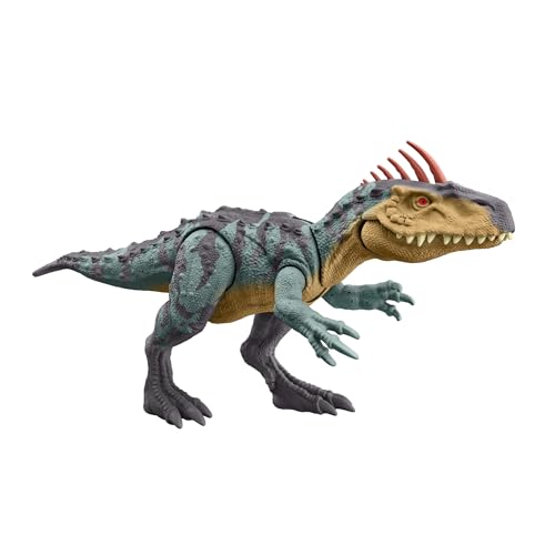 Jurassic World Gigantic Trackers Neovenator Dinosaurio de Juguete con Movimientos de Ataque, 4 años (Mattel HTK78)